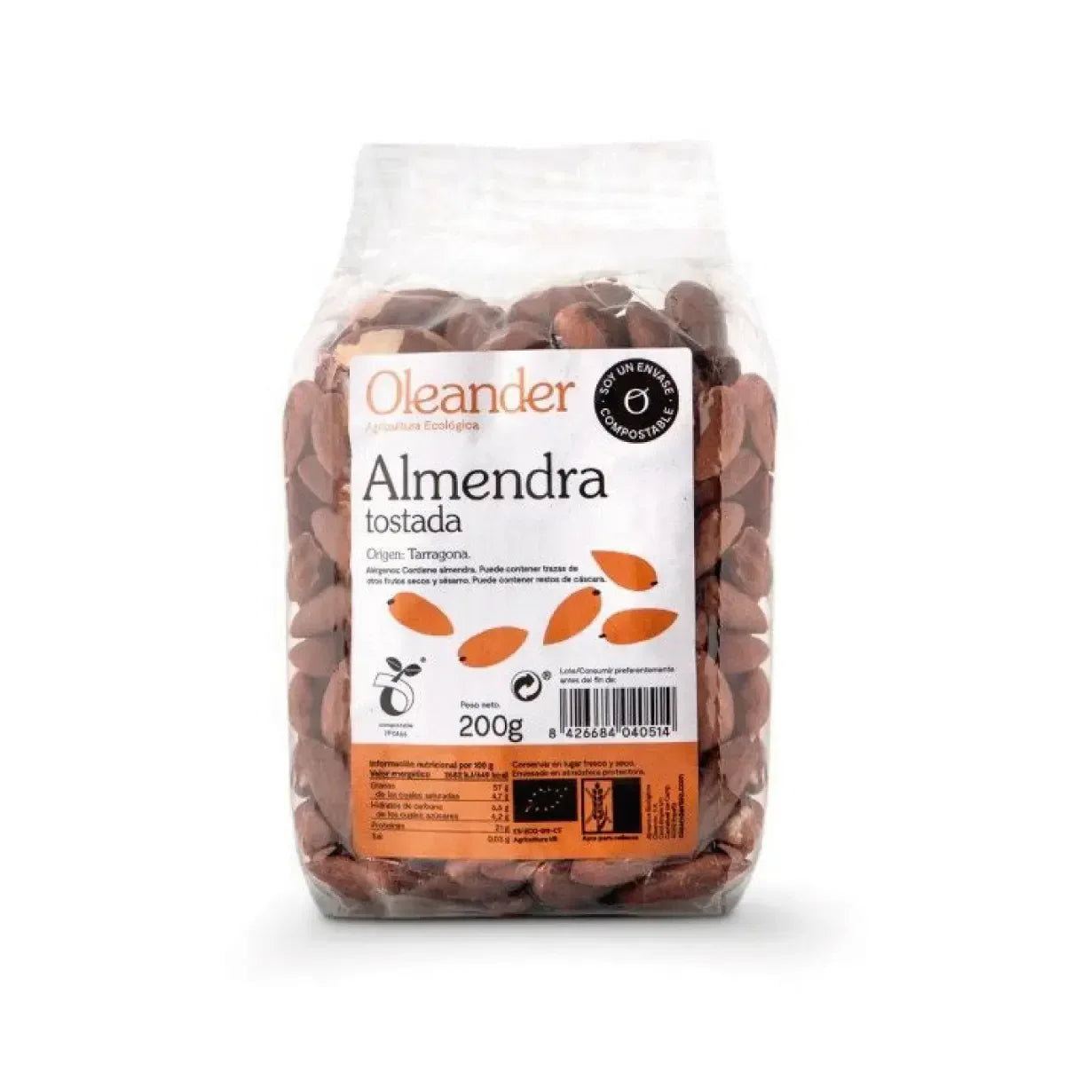 Almendra Tostada con Piel Bio - Borboletamarket