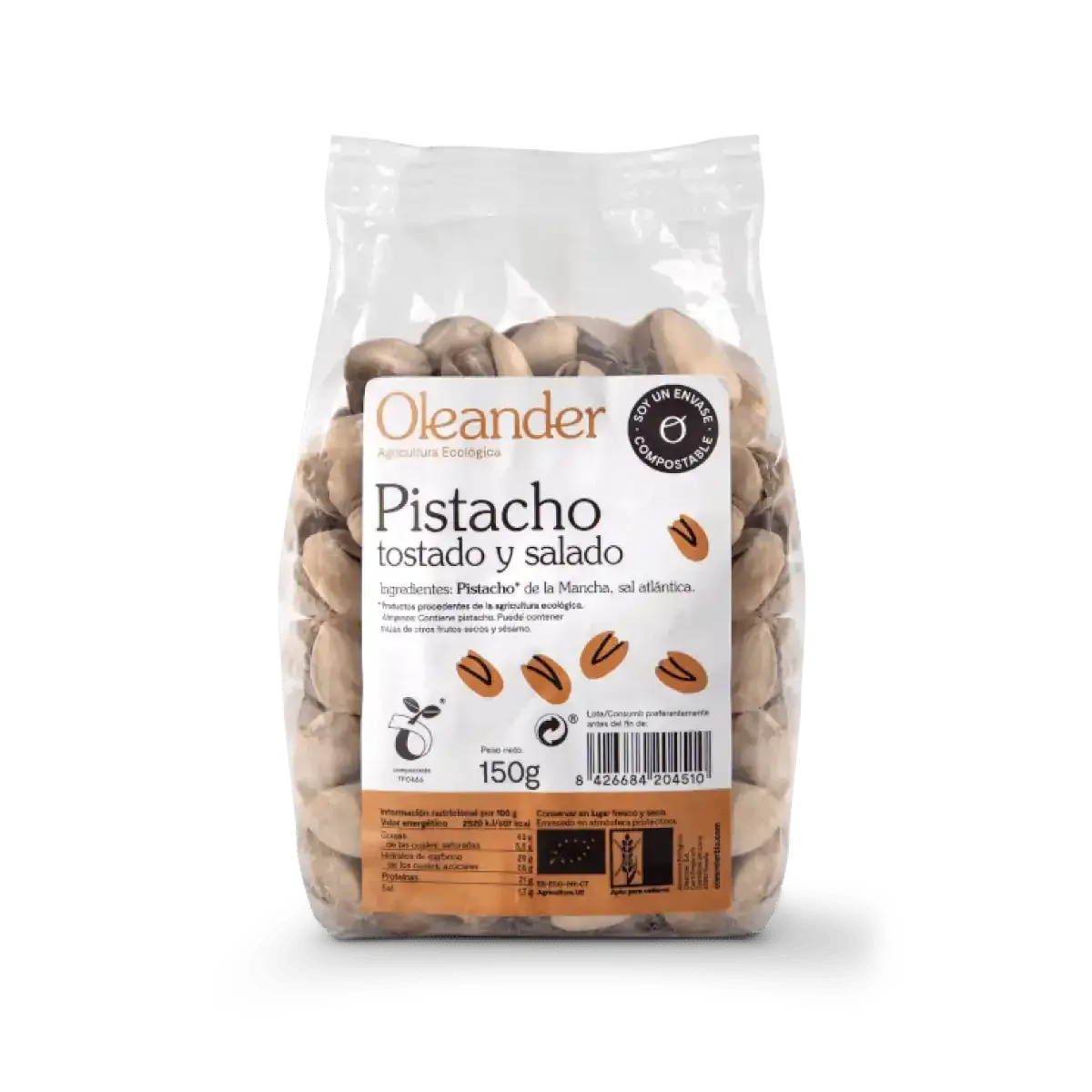 Pistachos Tostados Bio 150g - Borboletamarket