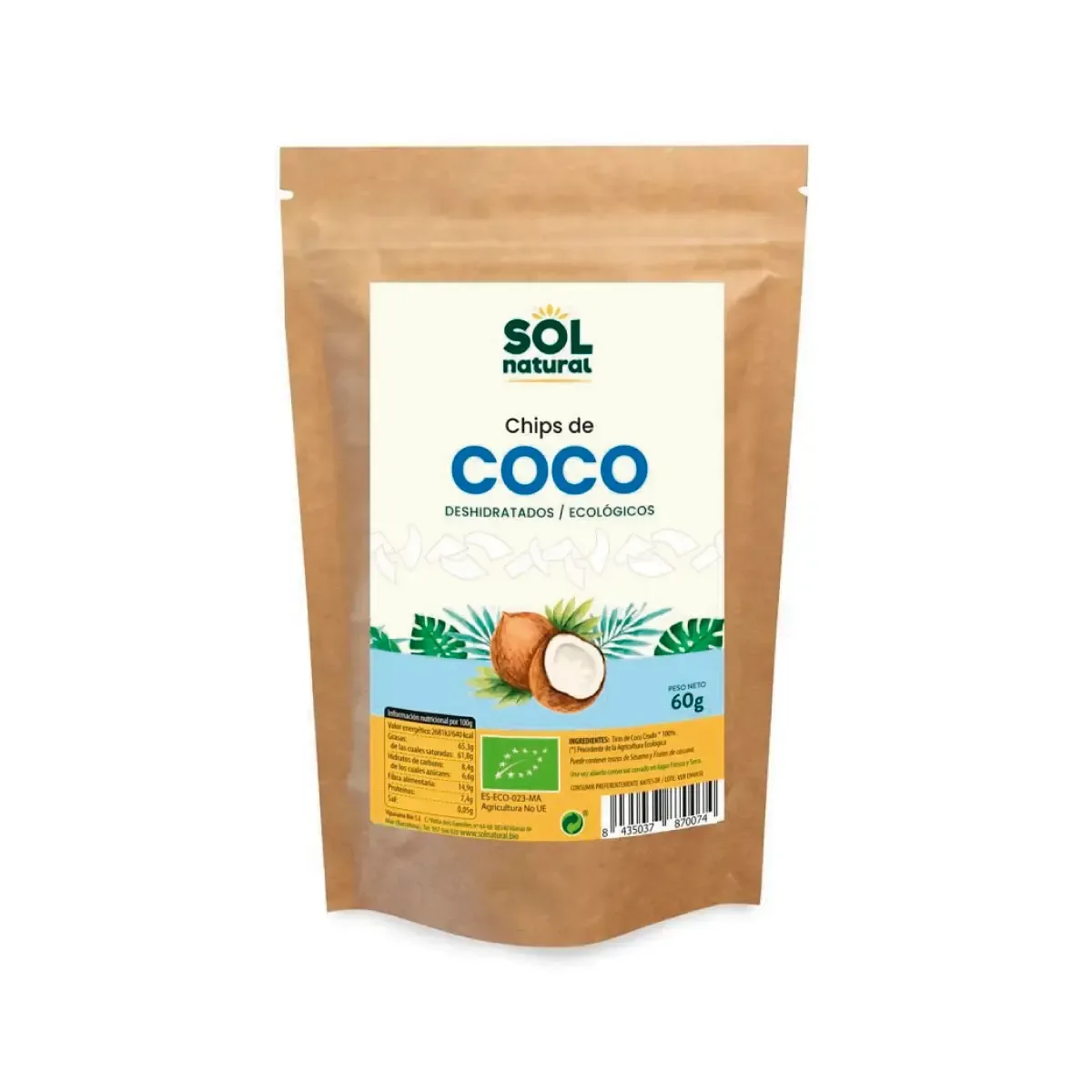 Chips de Coco Sri Lanka Bio 60g - Borboletamarket