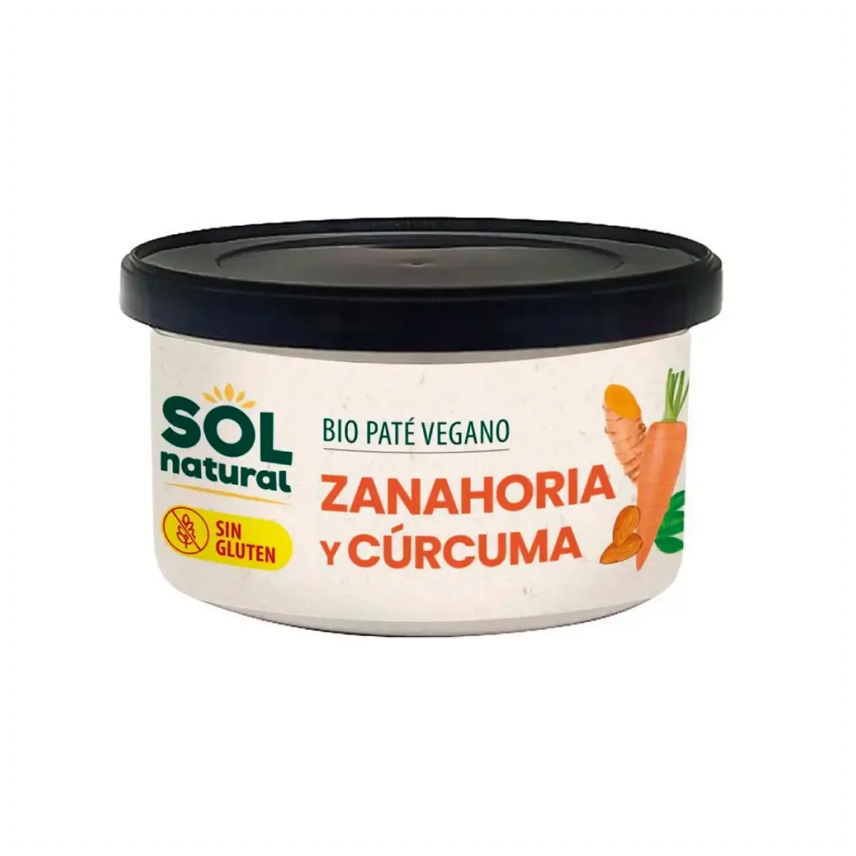 Paté de Zanahoria y Cúrcuma Vegano Sin Gluten Bio 125g - Borboletamarket