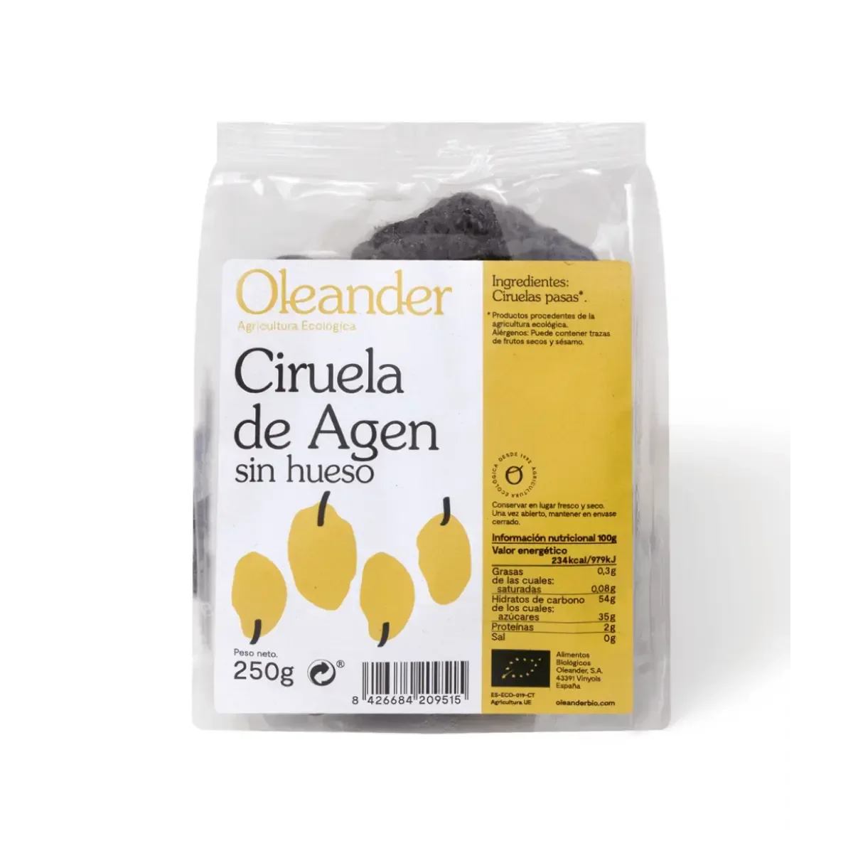 Ciruelas Sin Hueso de Agen Bio 250g - Borboletamarket