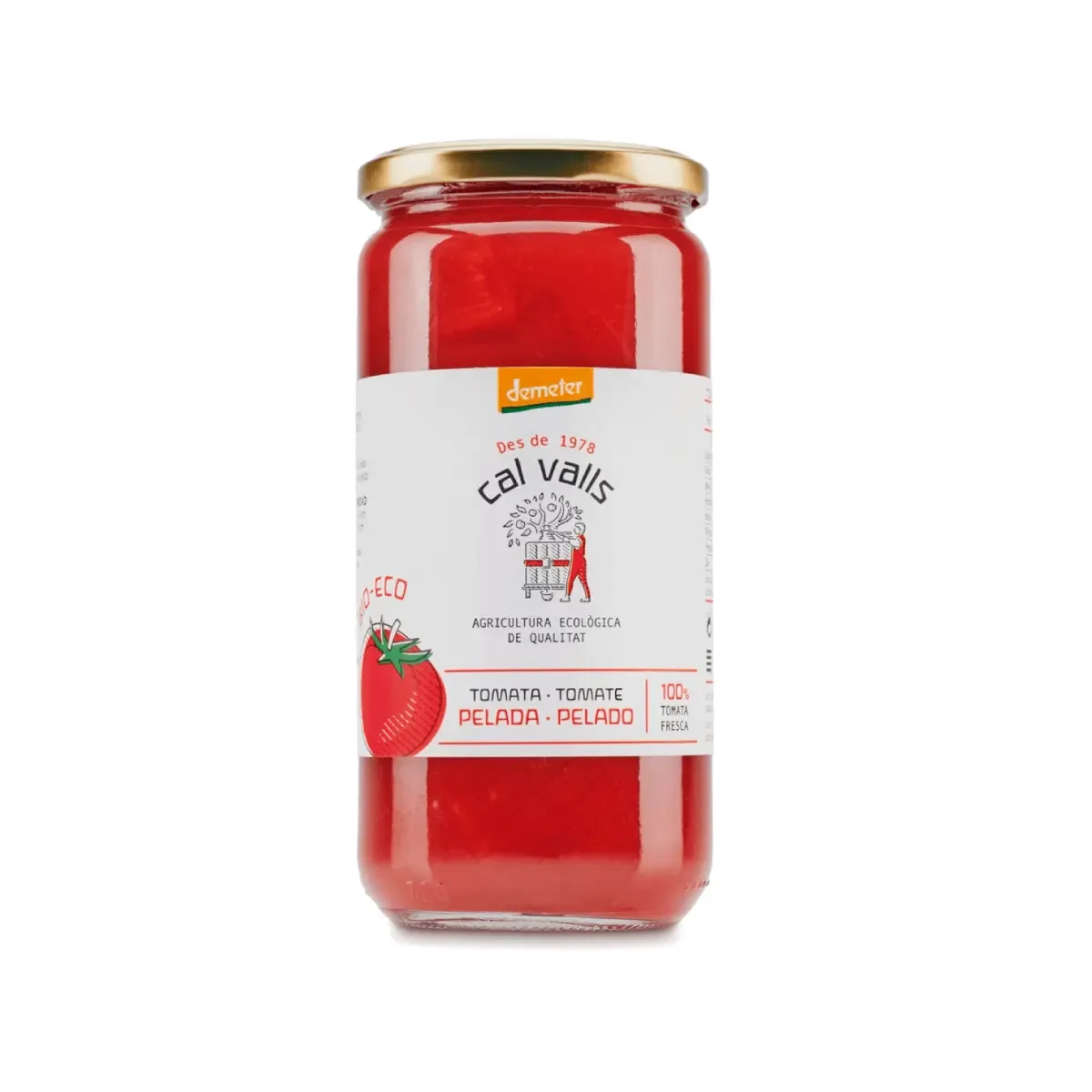 Tomate Pelado Entero Eco/dem 660g - Borboletamarket