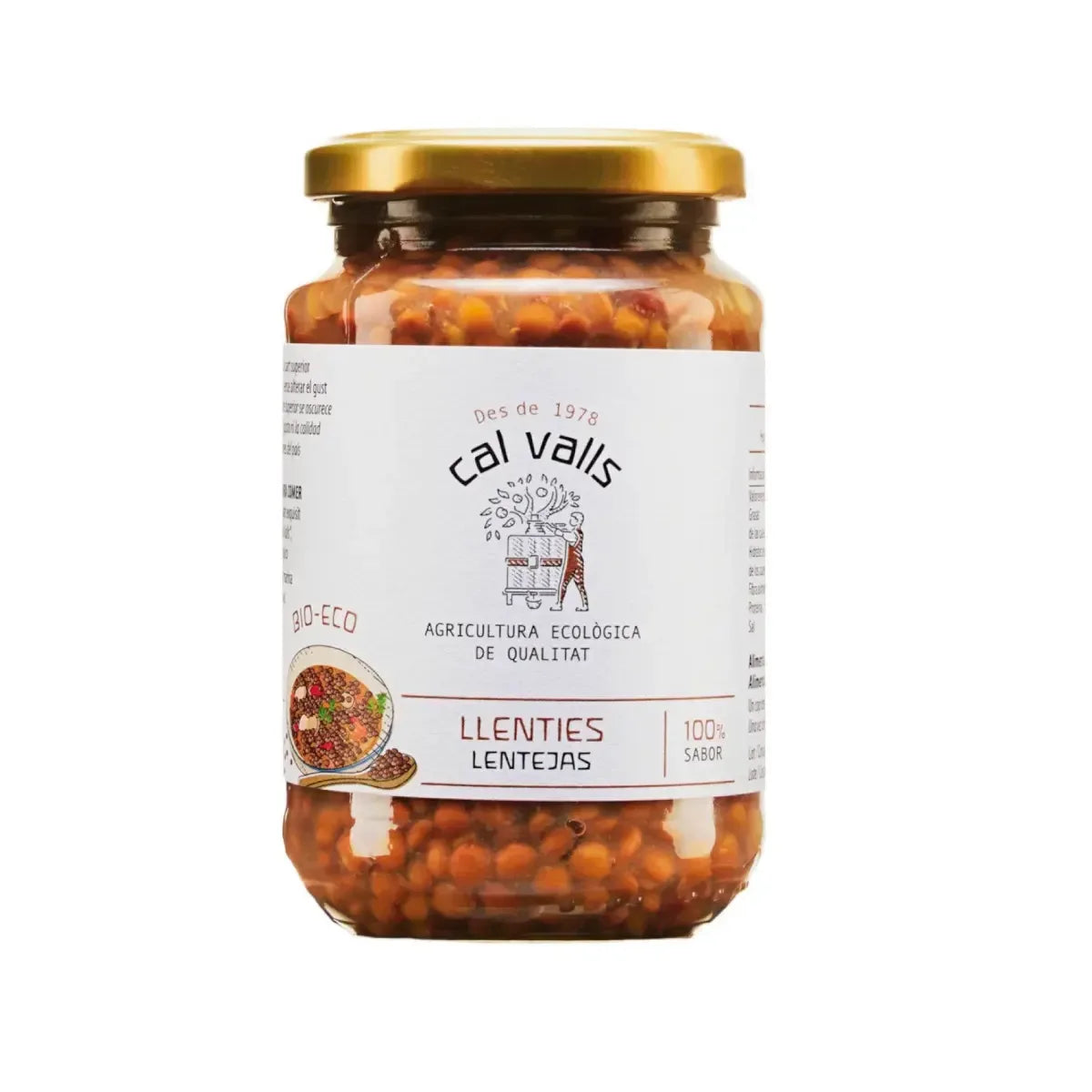 Lenteja Roja Cocida Eco 350g - Borboletamarket