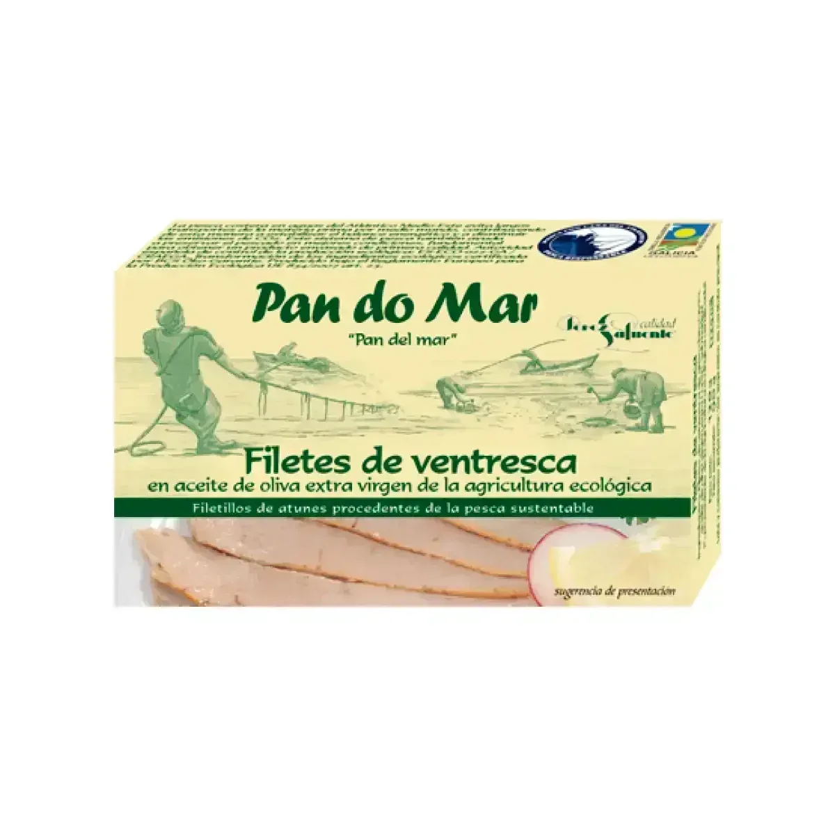 Filetes de Ventresca de Atún Claro en Aceite de Oliva Ecológico 120g - Borboletamarket