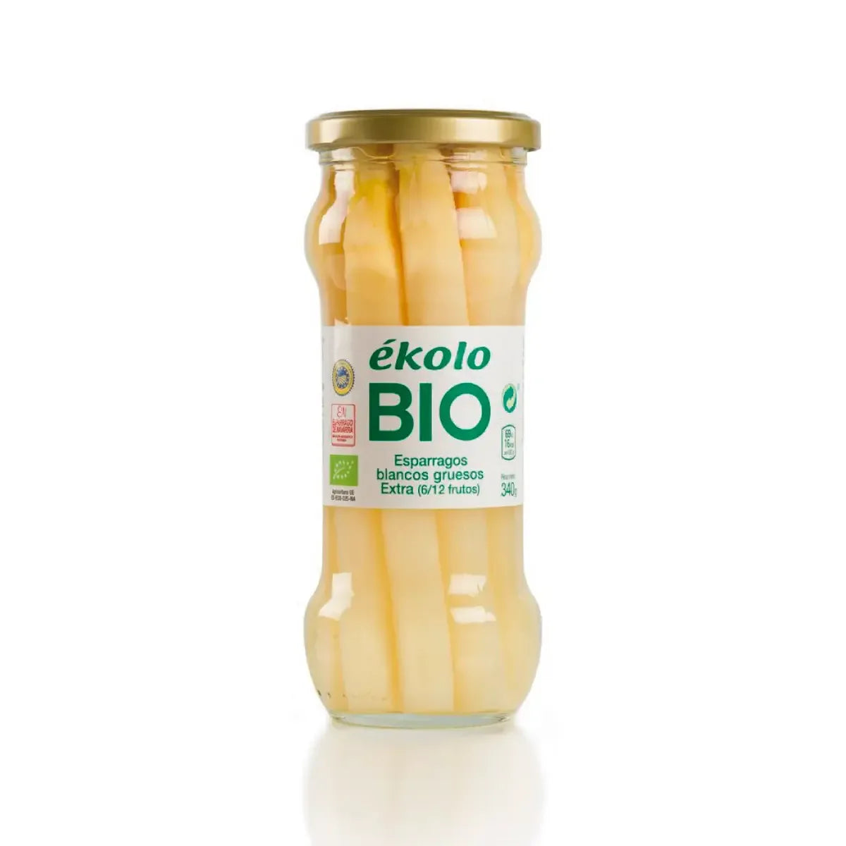 Espárragos Blancos Gruesos Al Natural Ecológicos 340g - Borboletamarket