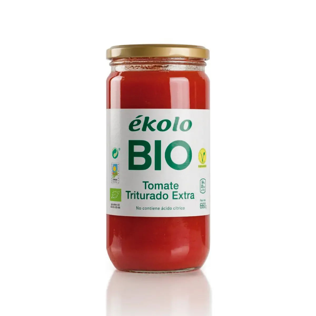 Tomate Triturado Natural Ecológico 660g - Borboletamarket