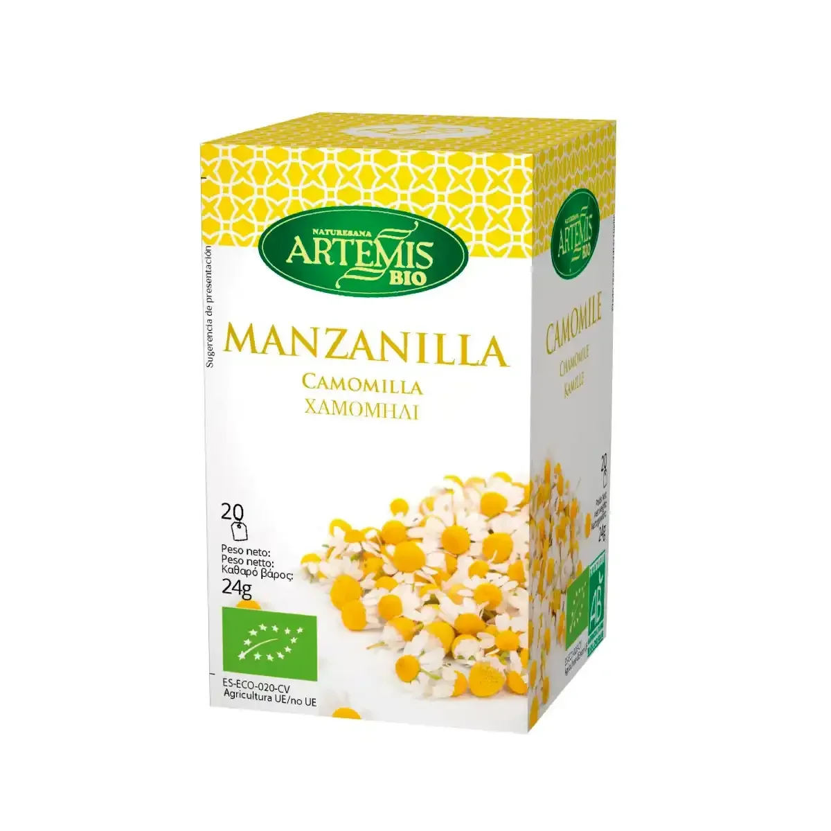 Caja Infusión Manzanilla -eco- 24g - Borboletamarket