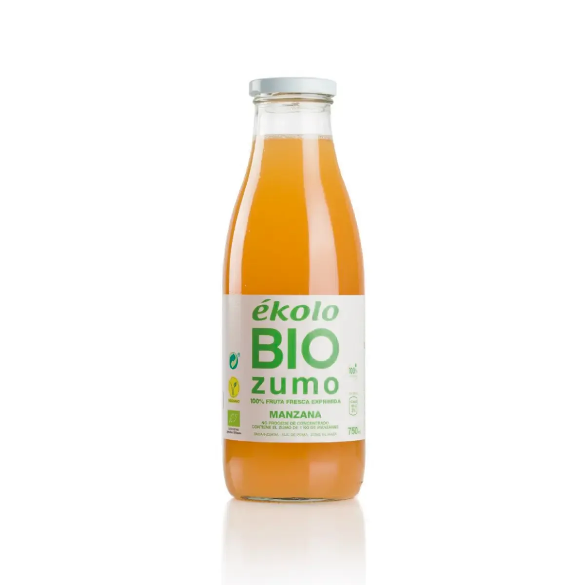 Zumo de Manzana sin pulpa Bio 750ml - Borboletamarket