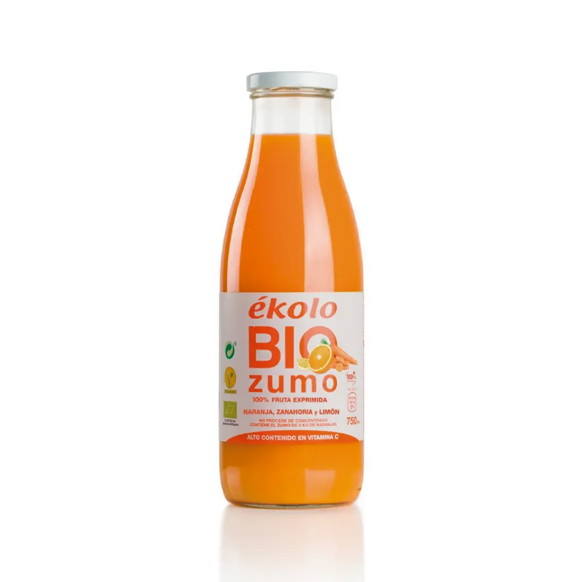 Zumo de Naranja y Zanahoria Ecológico 750ml - Borboletamarket