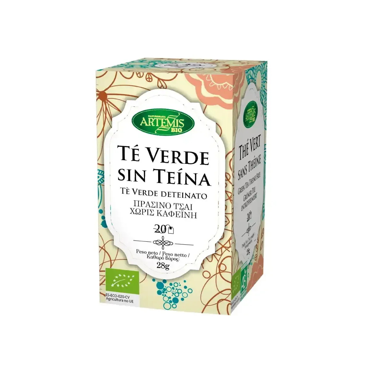 Caja Infusión Té Verde Sin Teína -eco- 28g - Borboletamarket