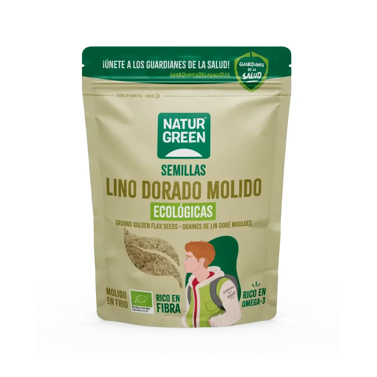 Lino Dorado Molido Bio 150g - Borboletamarket
