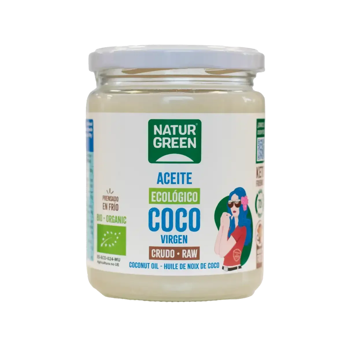 Aceite de Coco Virgen Bio 430ml / 400g - Borboletamarket