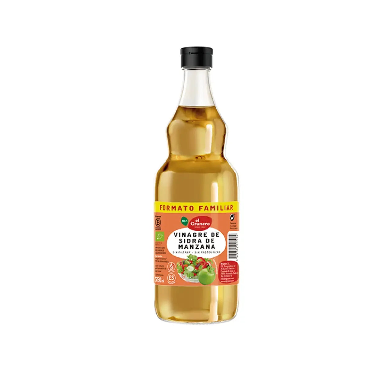 Vinagre de Sidra de Manzana Sin Filtrar Bio 750ml - Borboletamarket