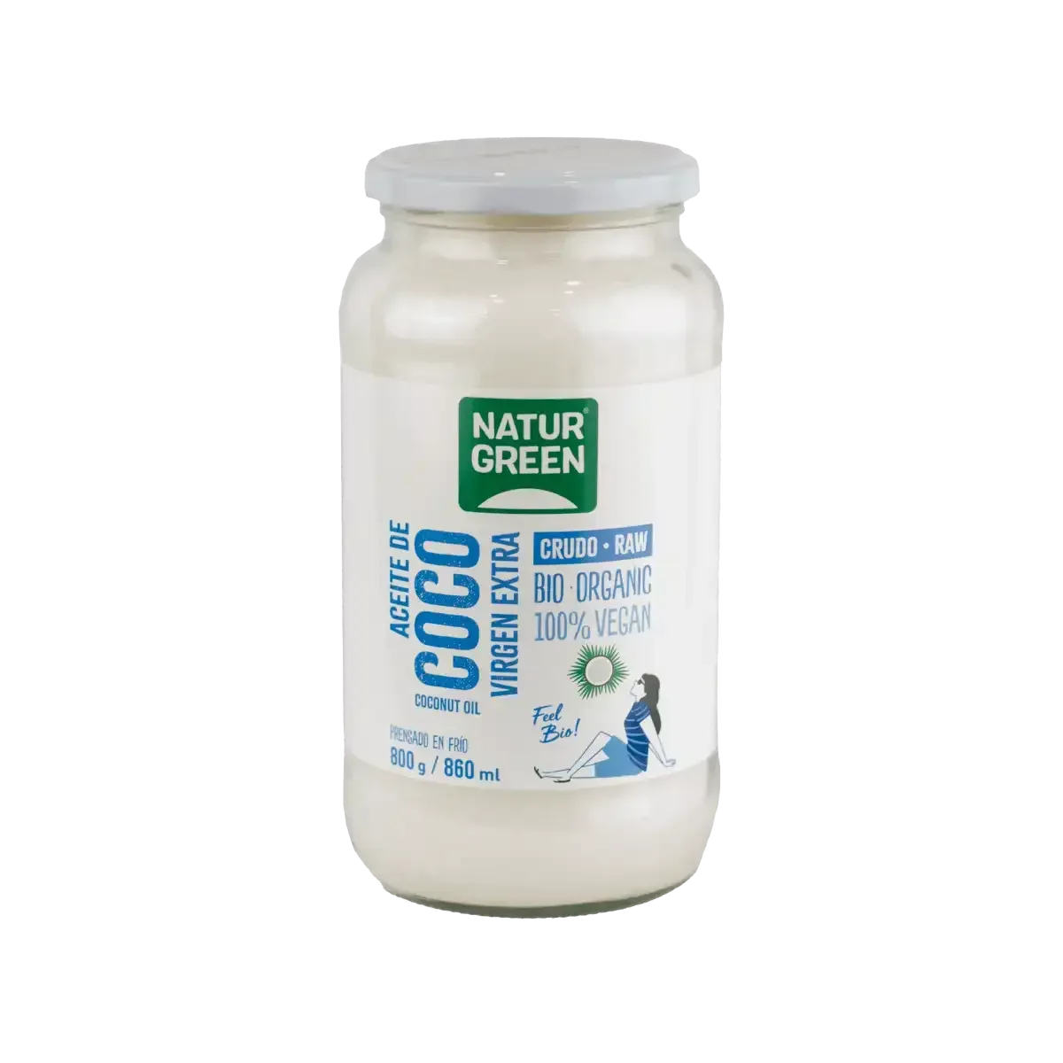 Aceite de Coco Virgen Bio 860 Ml / 800 G - Borboletamarket