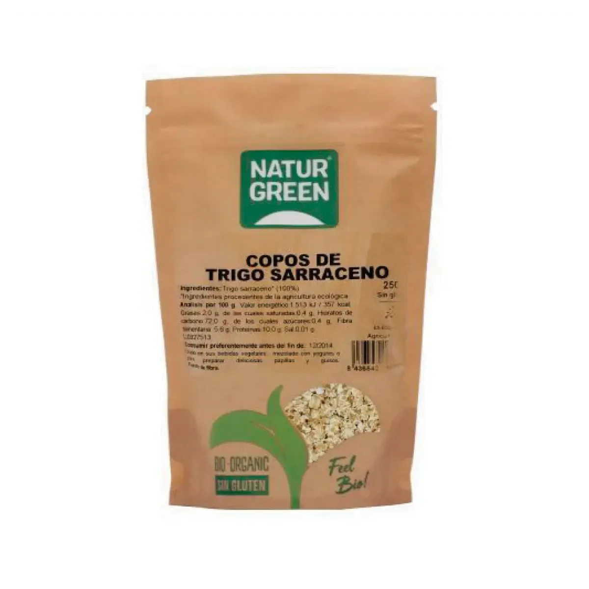 Copos de Trigo Sarraceno Bio 250 G Sin Gluten - Borboletamarket