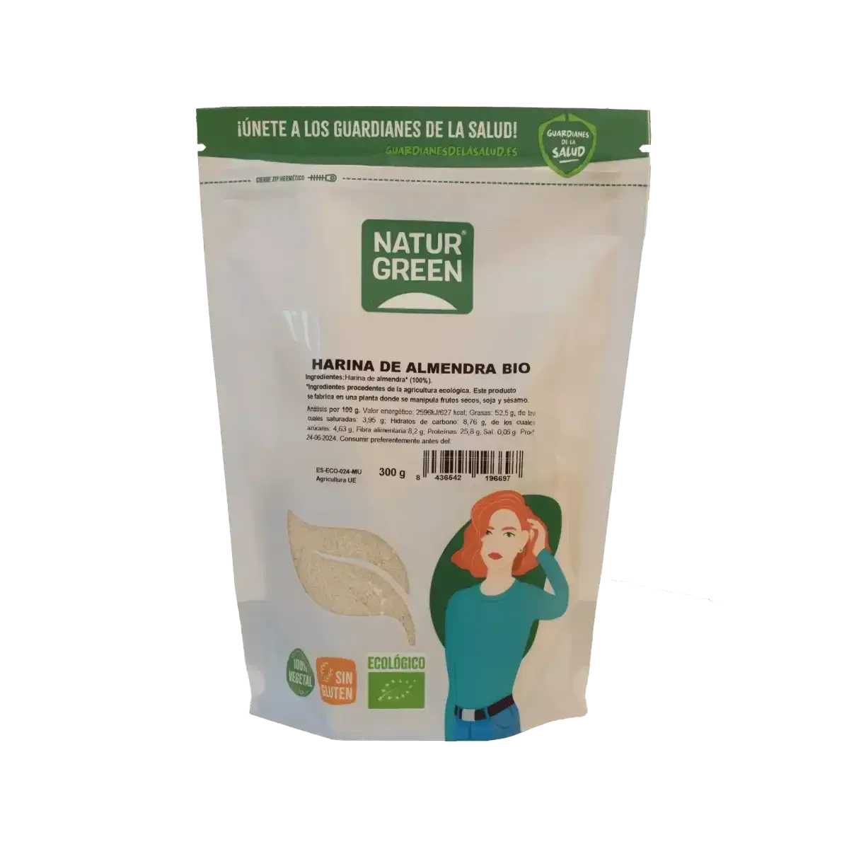 Harina de Almendra Bio 300 G - Borboletamarket