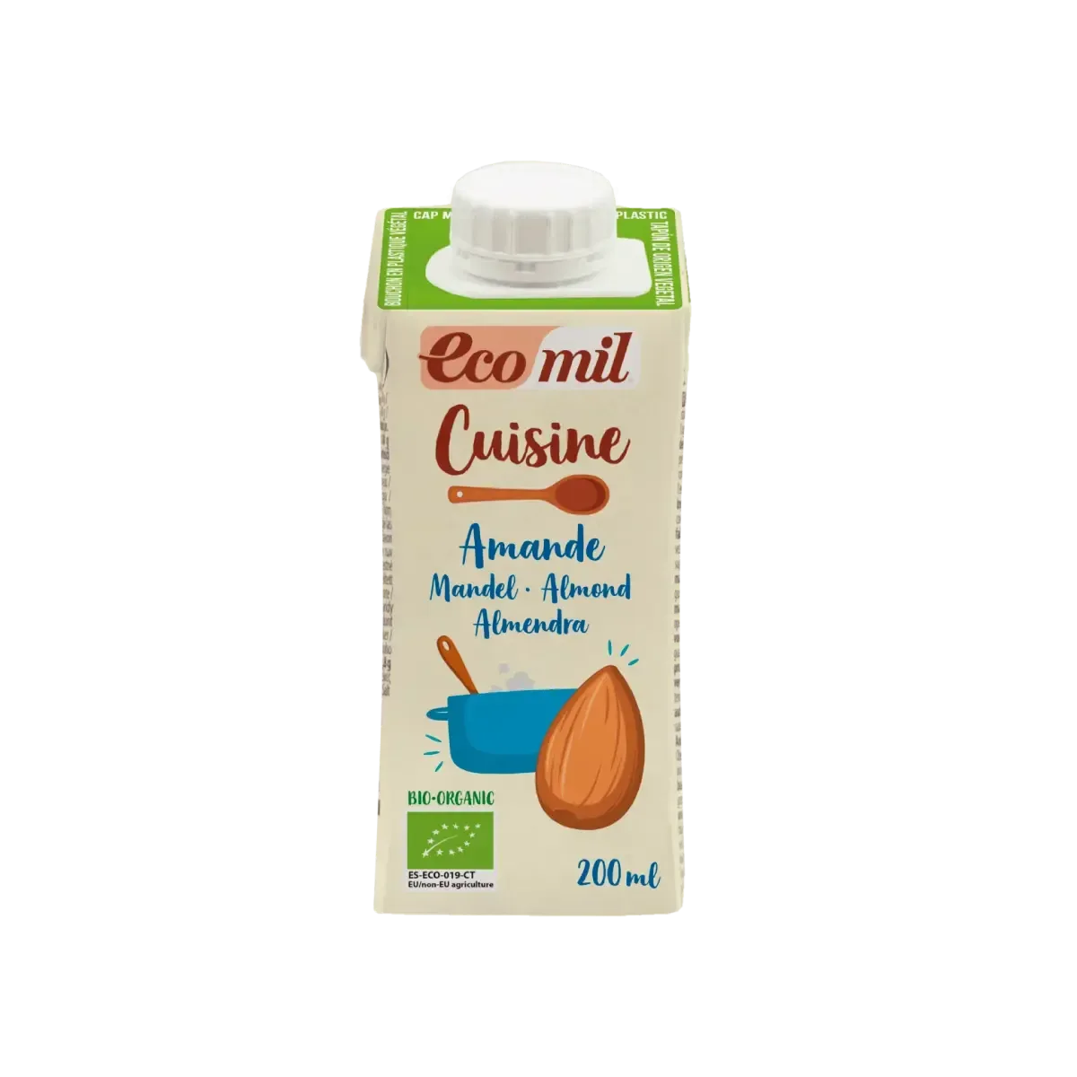 Ecomil Cuisine Almendra Bio 200 Ml - Borboletamarket