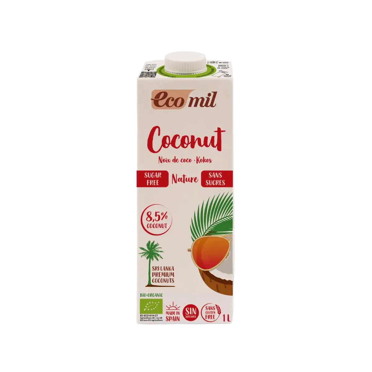 Leche de Coco Bio Sin Azúcar 1L - Borboletamarket