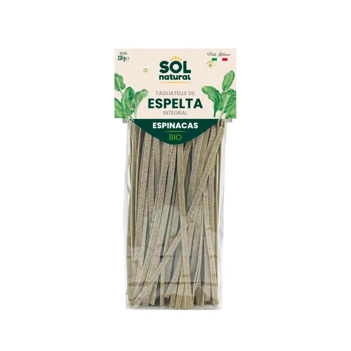 Tagliatelle de Espinacas y Espelta 250g Bio - Borboletamarket