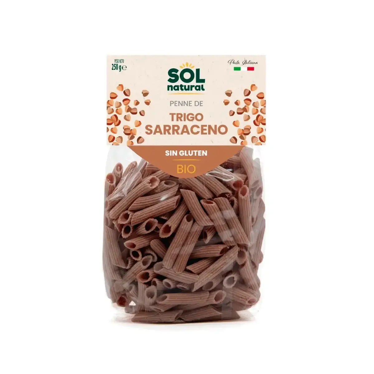 Penne de Trigo Sarraceno Sin Gluten 250g Bio - Borboletamarket