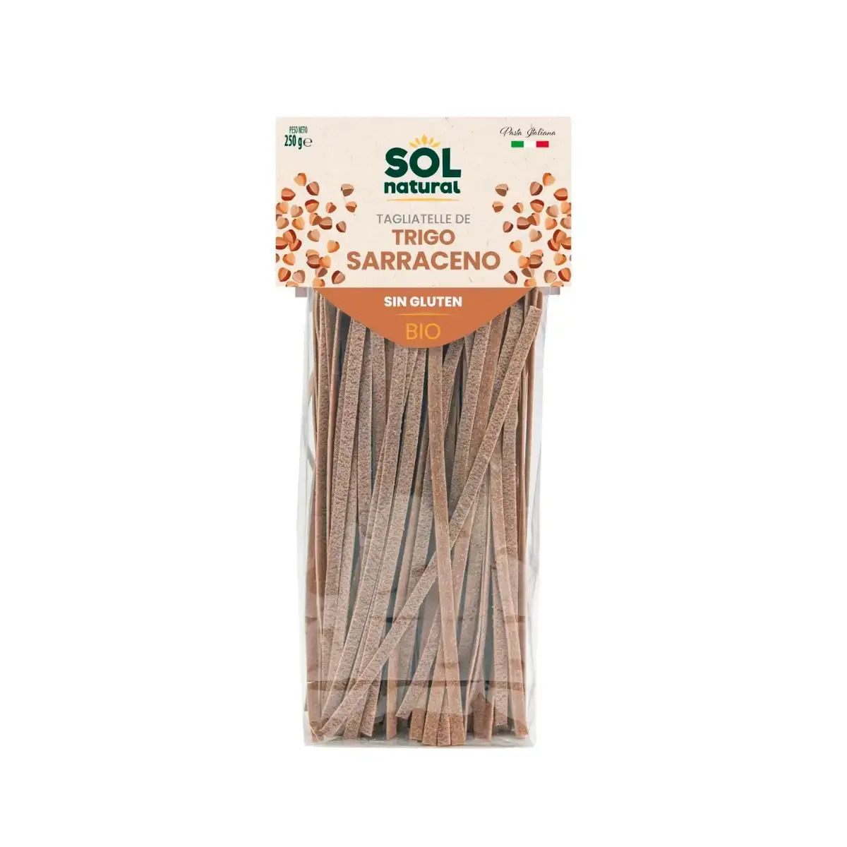 Pasta de Trigo Sarraceno Sin Gluten 250g Bio - Borboletamarket