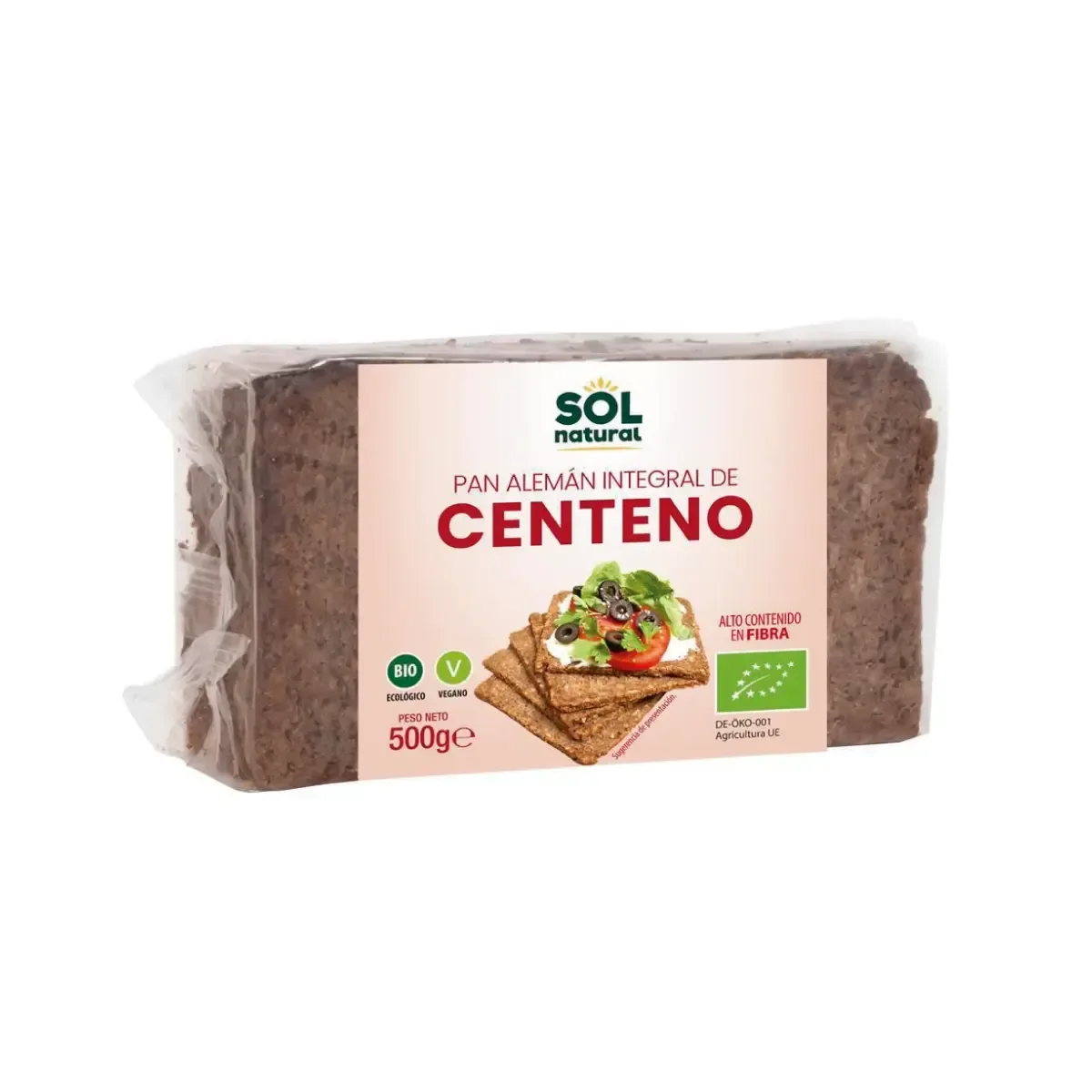 Pan Alemán Centeno Integral Bio 500g - Borboletamarket