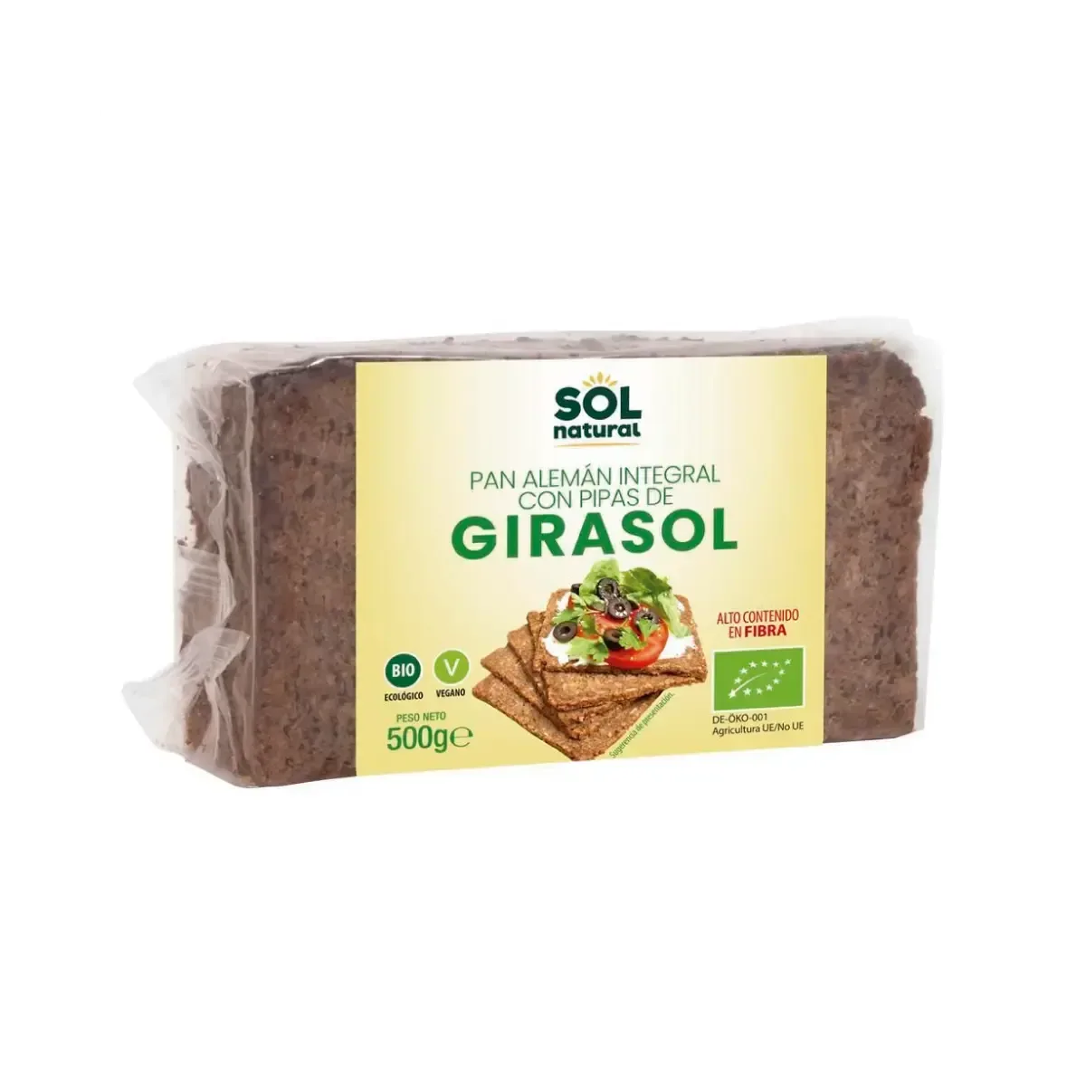 Pan con Pipas de Girasol (Pan Alemán) Bio 500g - Borboletamarket