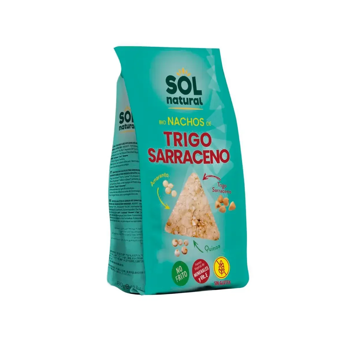 Nachos Trigo Sarraceno Amaranto-quinoa Bio 80g - Borboletamarket