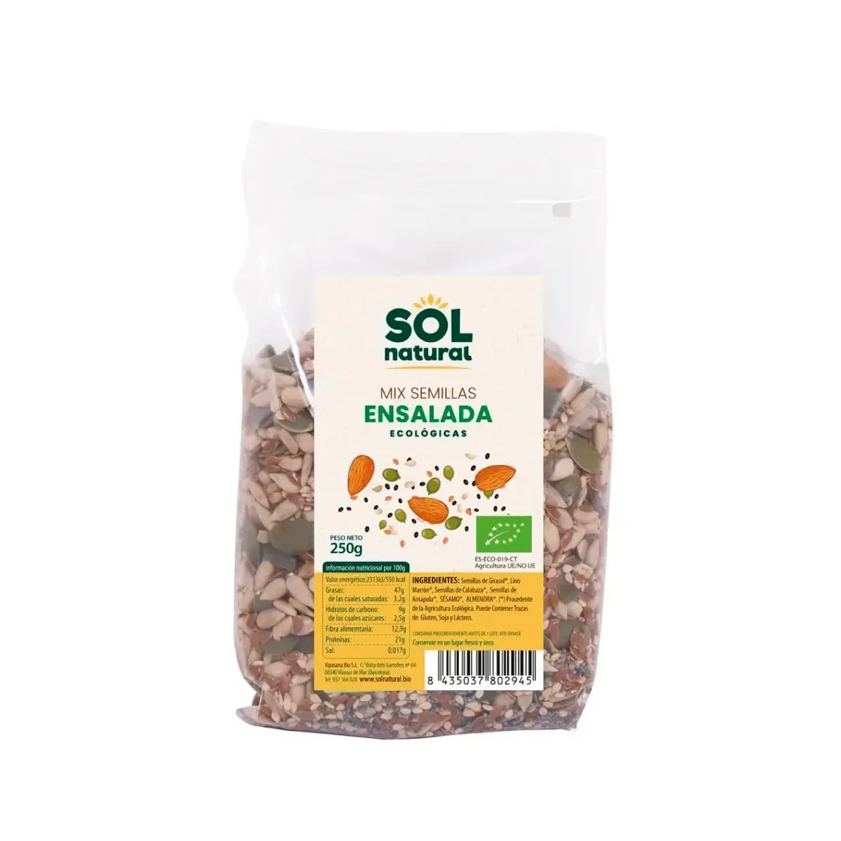 Mix de Semillas Para Ensaladas Bio 250 G - Borboletamarket