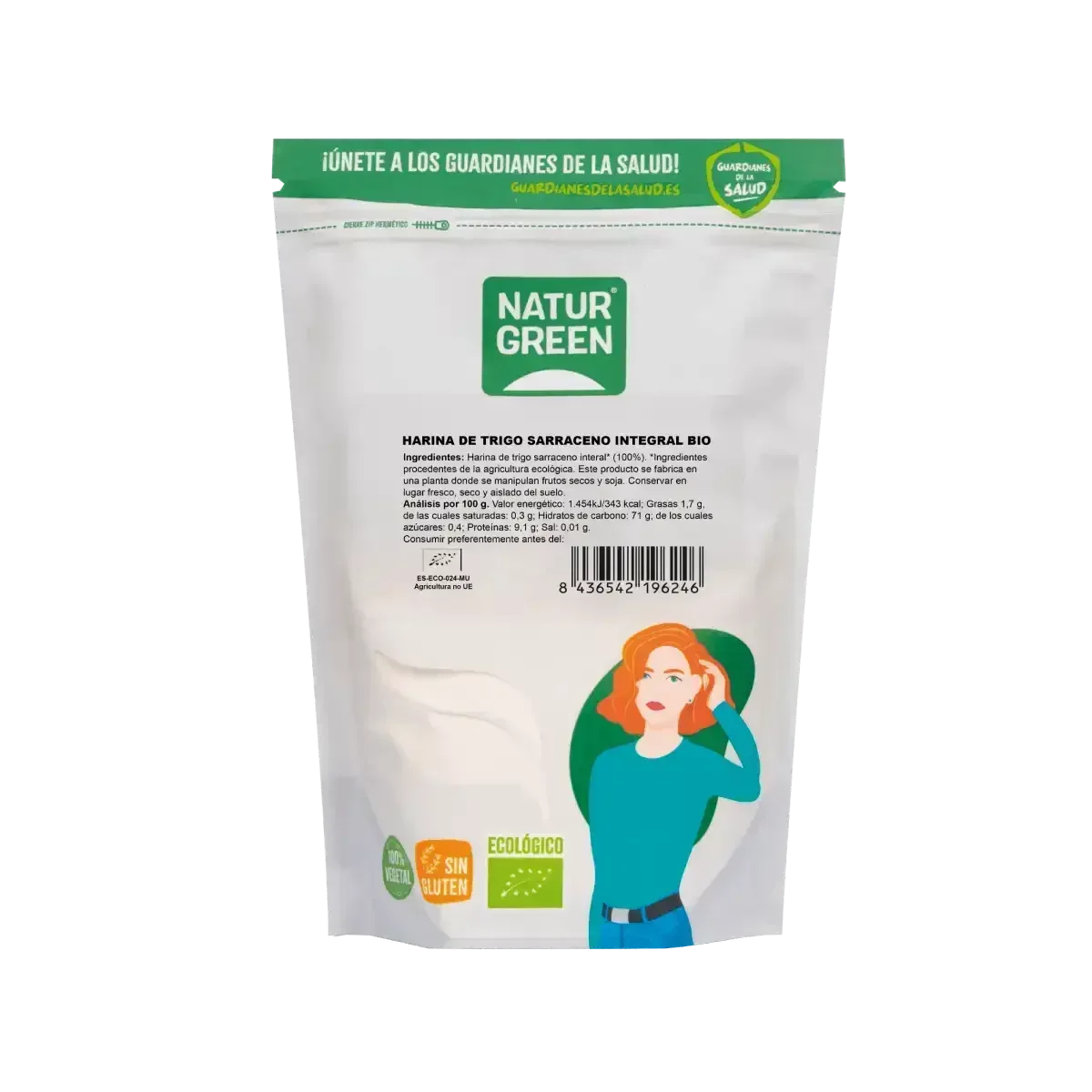 Harina de Trigo Sarraceno Bio Sin Gluten 500 G - Borboletamarket
