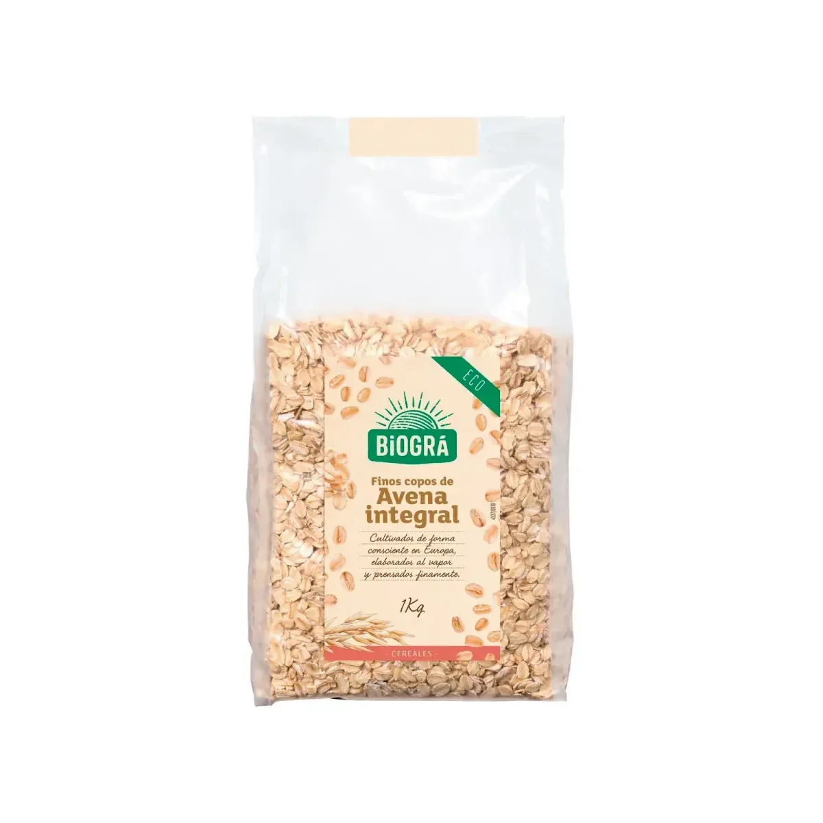 Copos de Avena Integral Finos 1kg - Borboletamarket