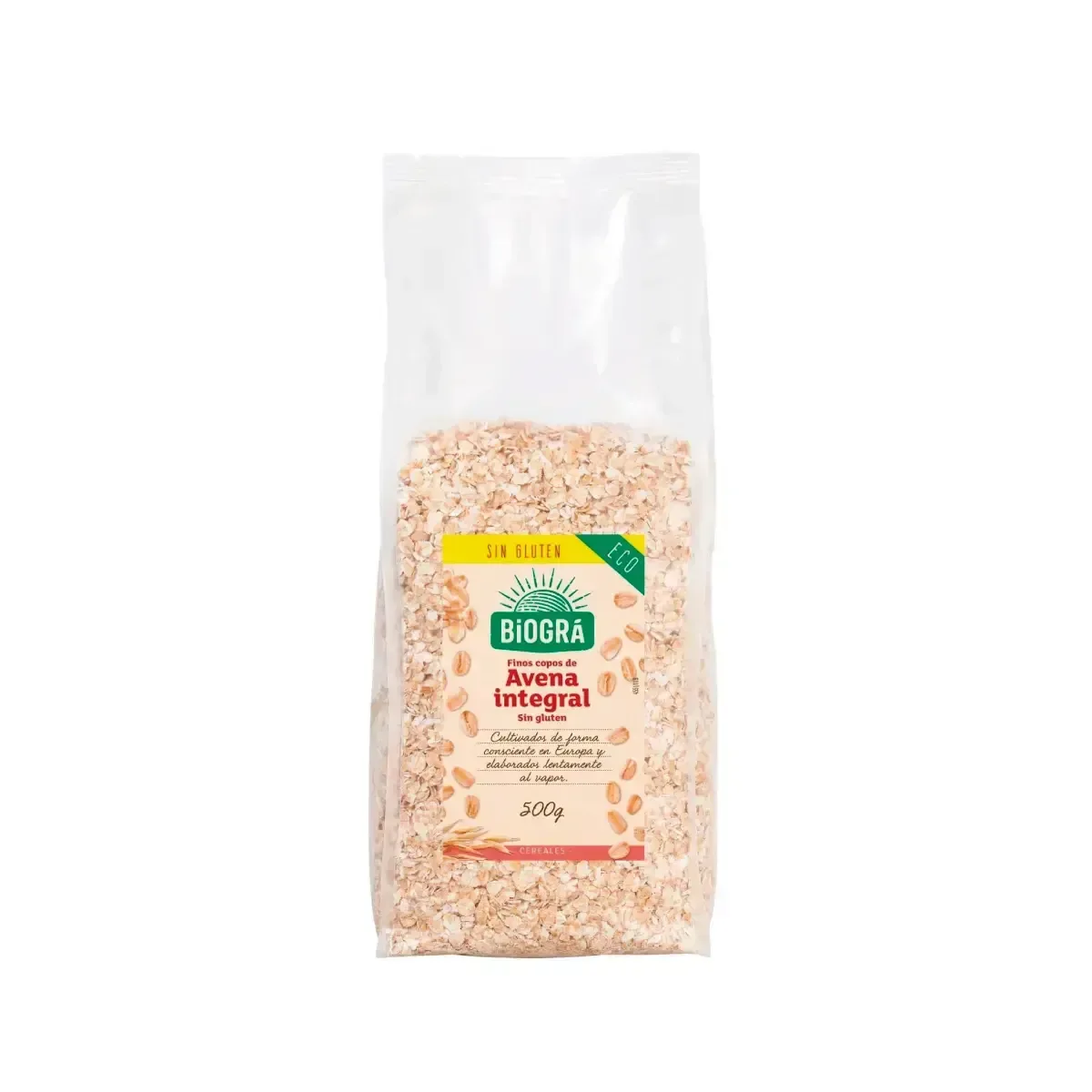 Copos de Avena Integral Sin Gluten 500g - Borboletamarket