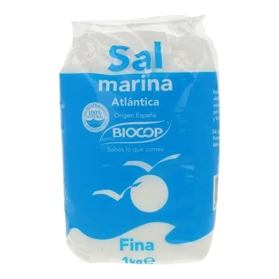Sal Marina Atlántica Fina Biocop 1 Kg - Borboletamarket