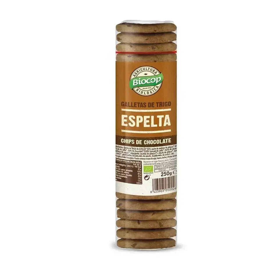 Galletas con harina de Espelta y Chocolate 250 G - Borboletamarket