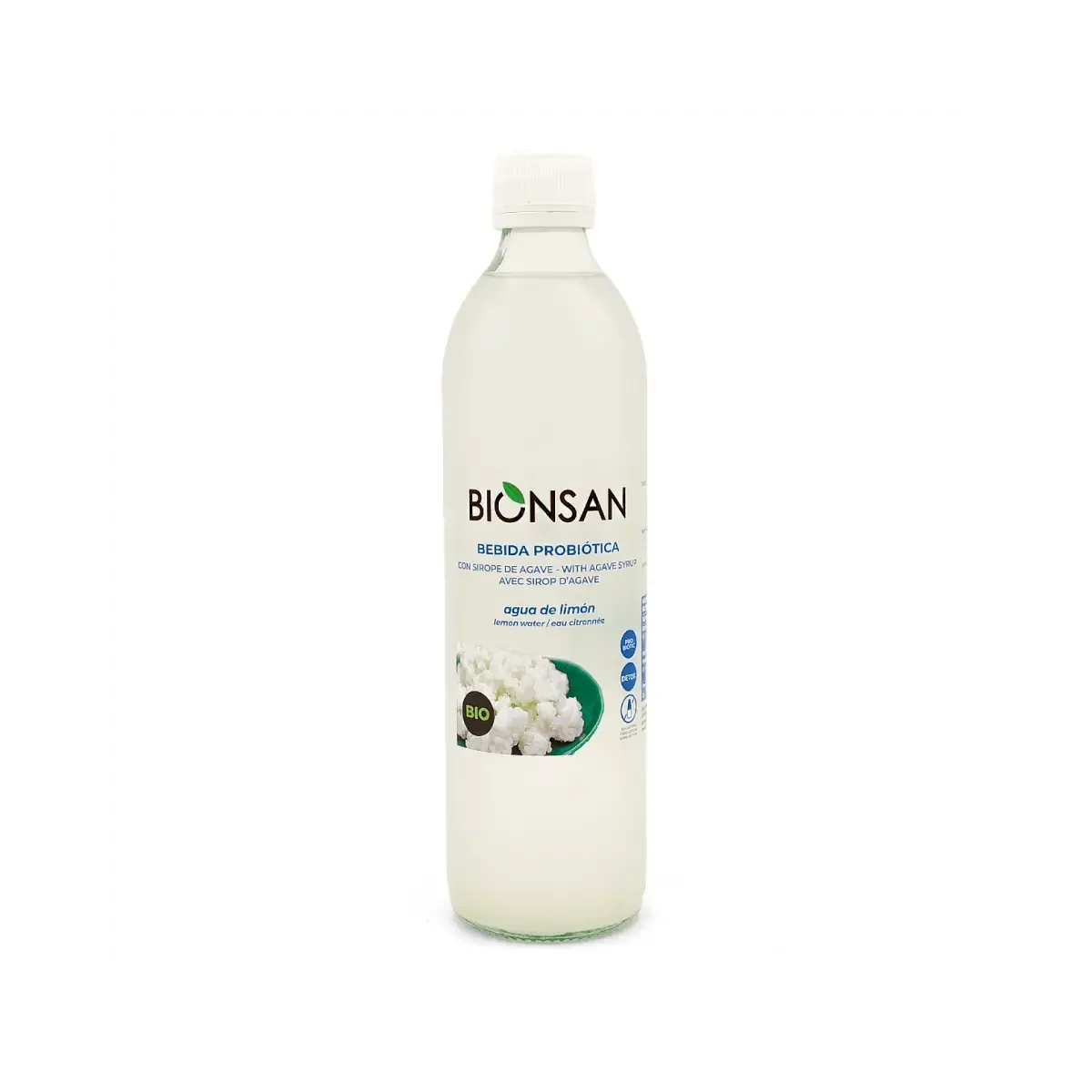 Bebida Probiótica Bionsan de Agua Limón Ecológica 500ml - Borboletamarket