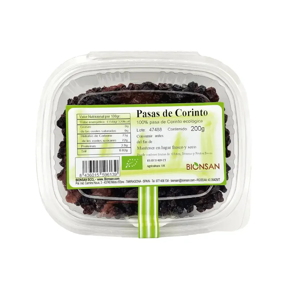 Pasas de Corinto Ecológicas 200gr - Borboletamarket