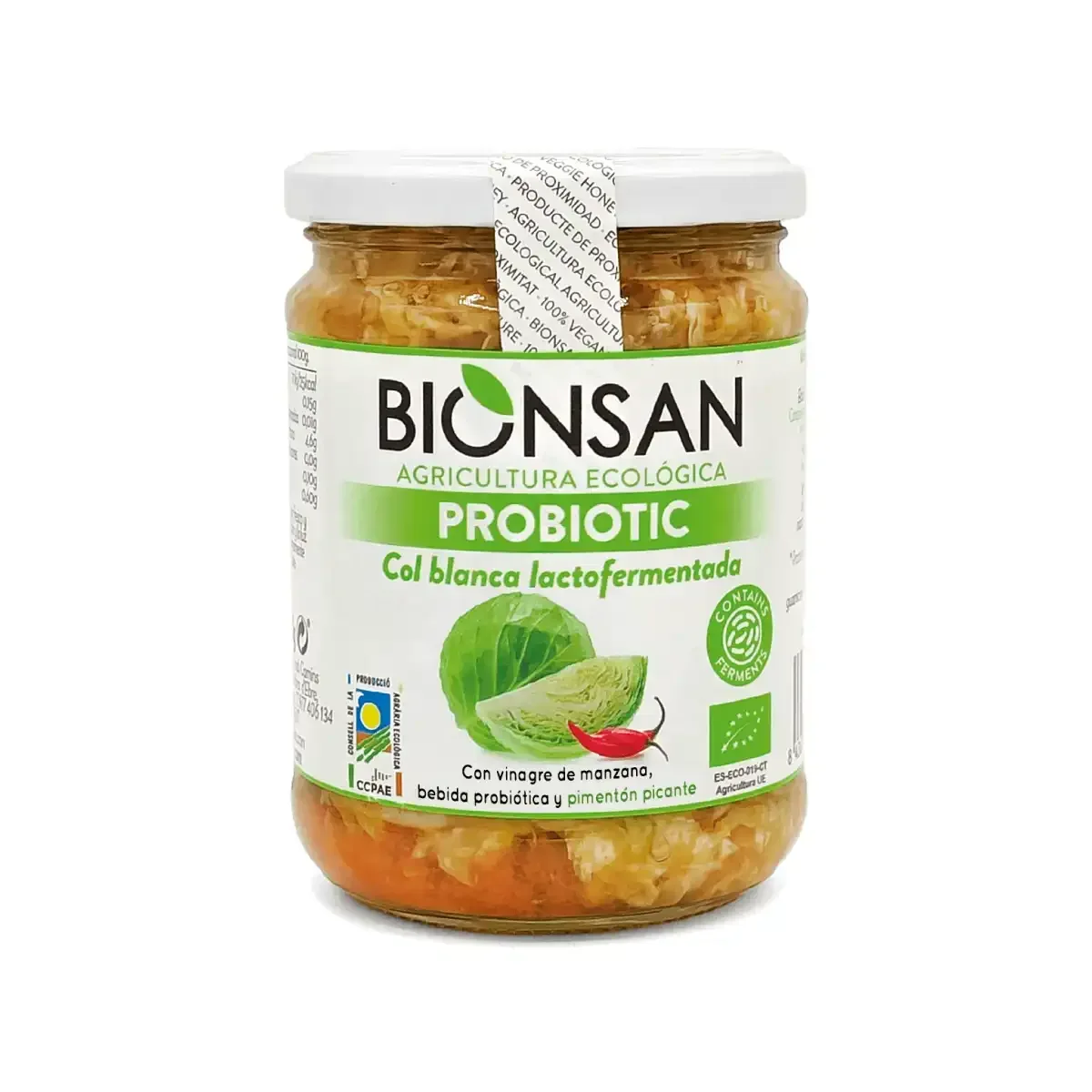 Chucrut de Col Blanca Fermentada Eco 420gr - Borboletamarket