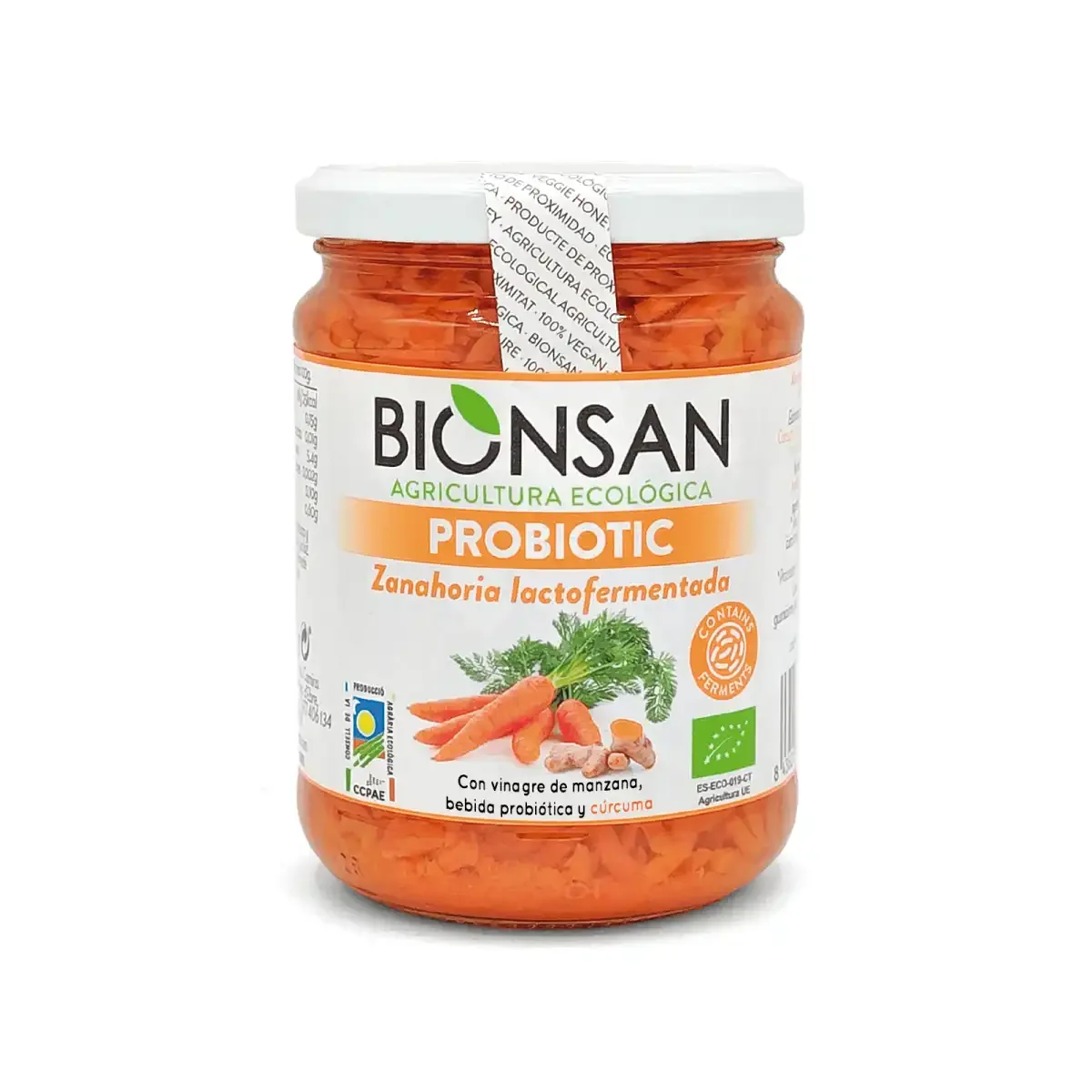 Zanahoria Fermentada con Cúrcuma Ecológica 420gr - Borboletamarket