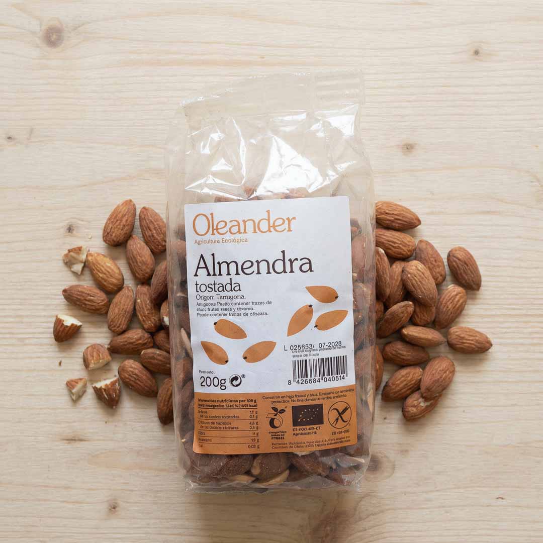 Almendra Tostada con Piel Bio 200g
