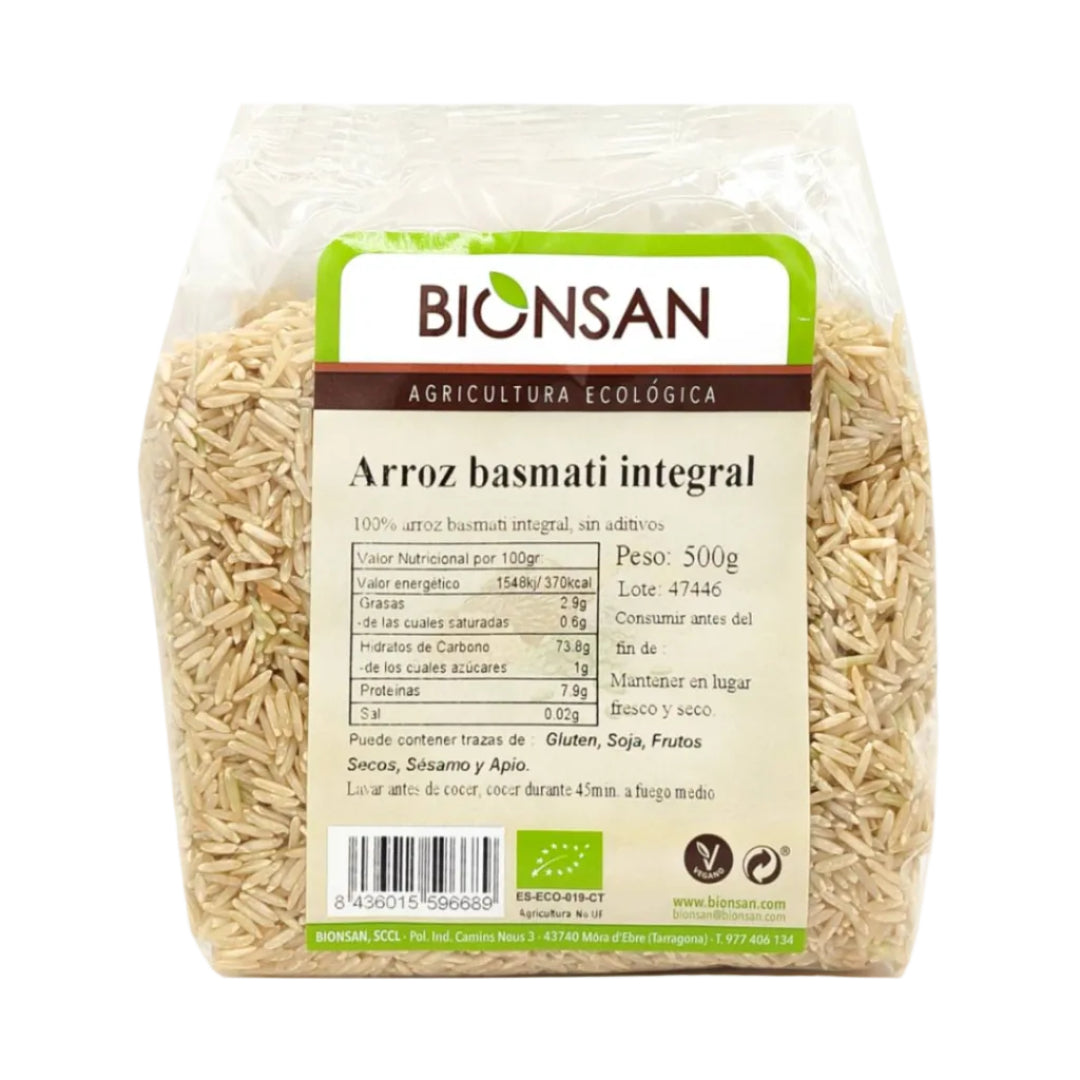 Arroz Basmati Integral Ecológico 500g Bionsan