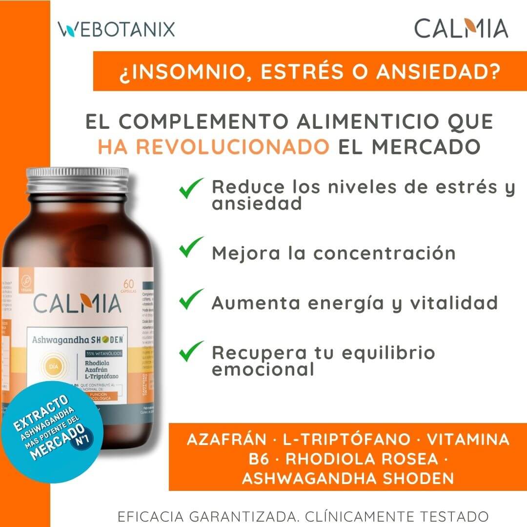Calmia Día Ashwagandha Shoden 60 cápsulas