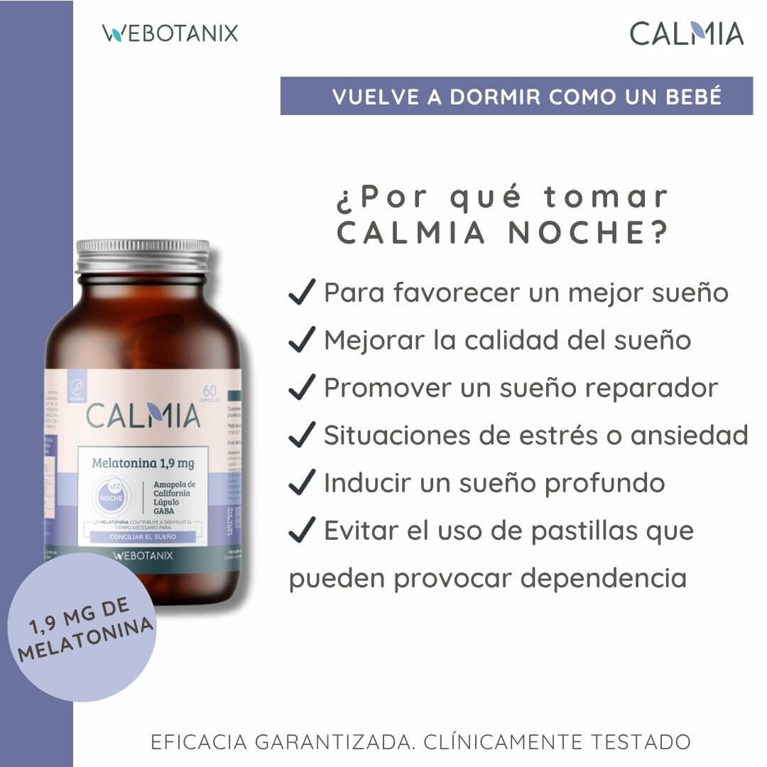 Calmia Noche Melatonina 60 cápsulas
