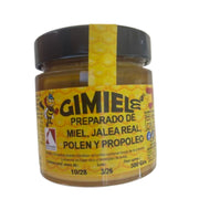 Combinado especial Miel, Jalea Real, Polen y Propóleo Gimiele 300g