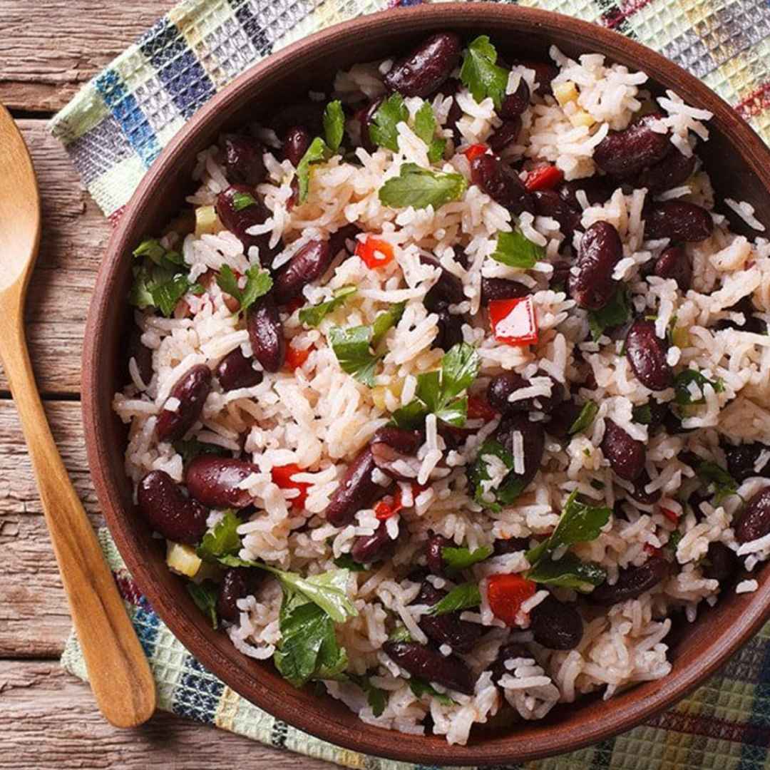 Frijoles con Arroz Integral 342g Bio