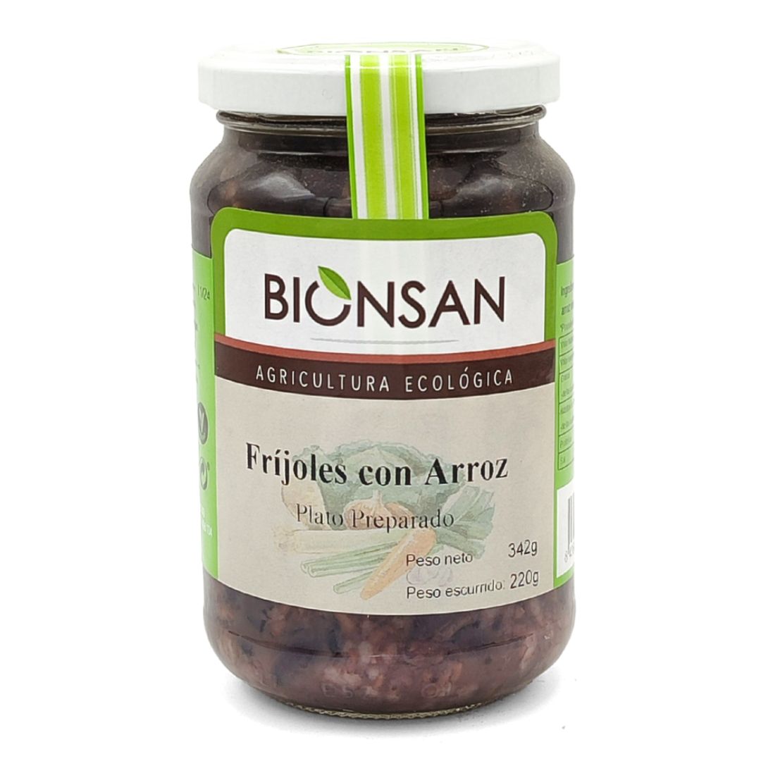 Frijoles con Arroz Integral 342g Bio