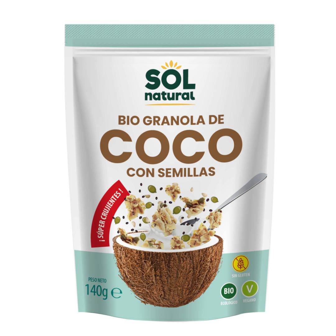 Granola Crunchy de Coco con Semillas 140g Bio