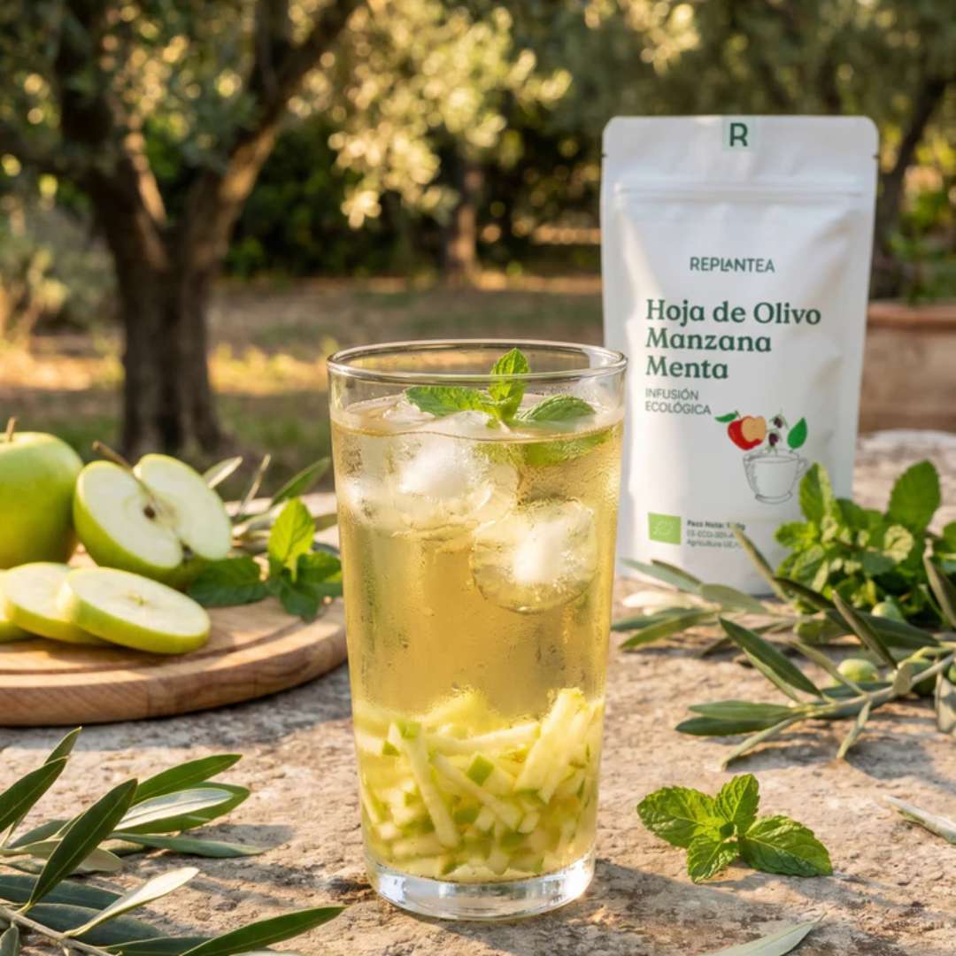 Infusión de Hoja de Olivo, Manzana y Menta Ecológica 100g