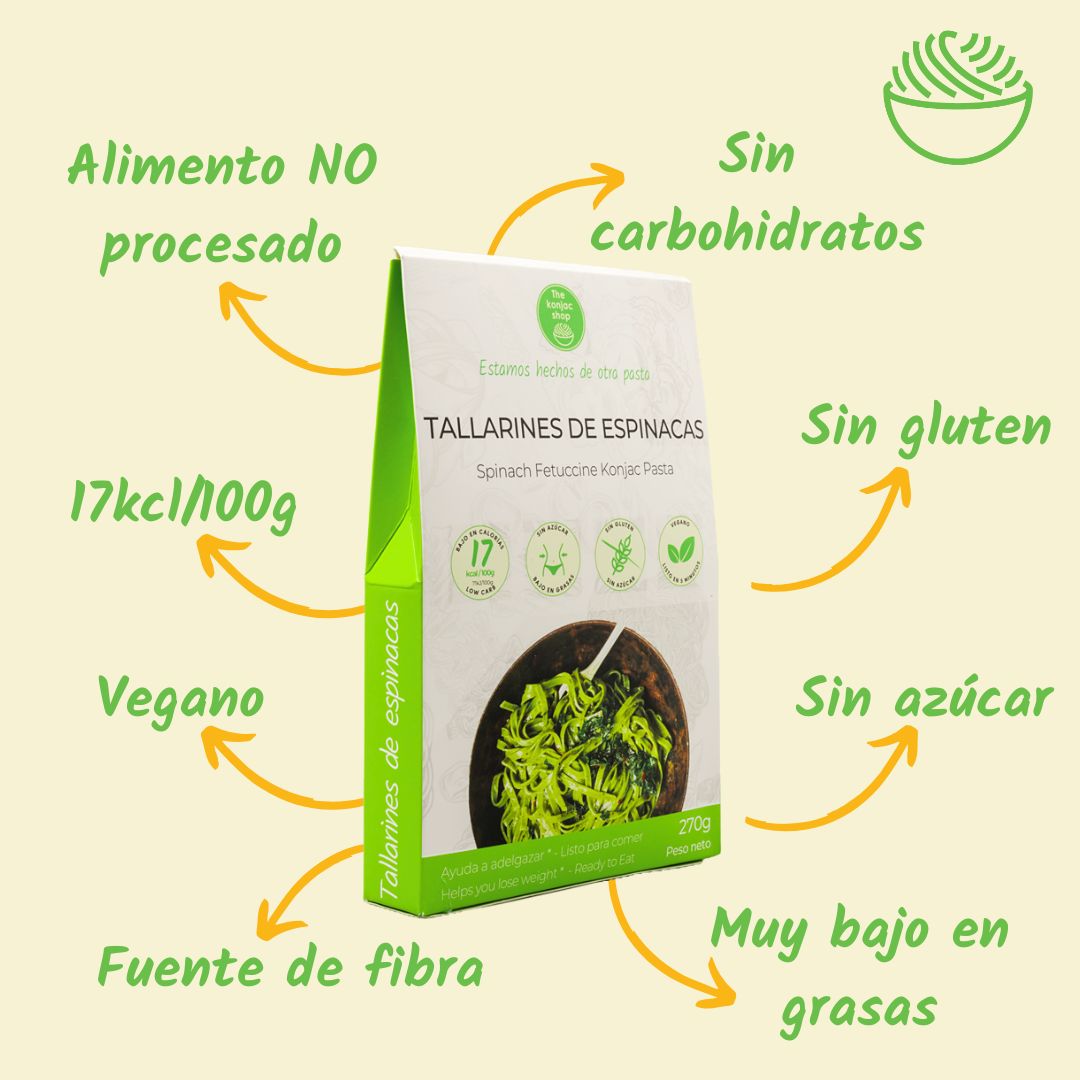 Tallarines de Espinacas Konjac 270g