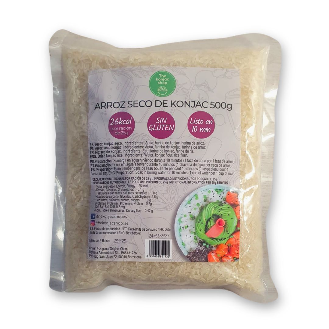 Arroz seco de konjac 500g