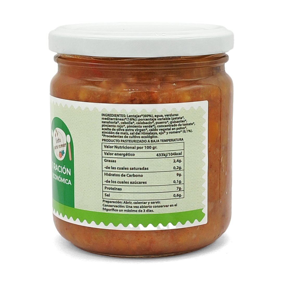 Lentejas con Verduras 280g Bio